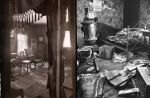 This image shows the before and after effects of Augusta's death. Before she died the house was very organized but after she died, and Ed was all alone, the house became cluttered. http://vampirosyasesinos famosos.blogspot.com/